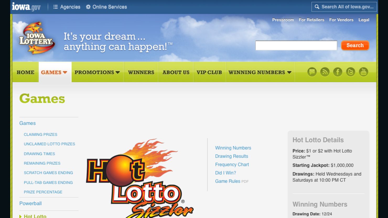 The Iowa Lottery is seeking the winner of a $10.75 million Hot Lotto jackpot who has until 4 p.m. Thursday to claim it.