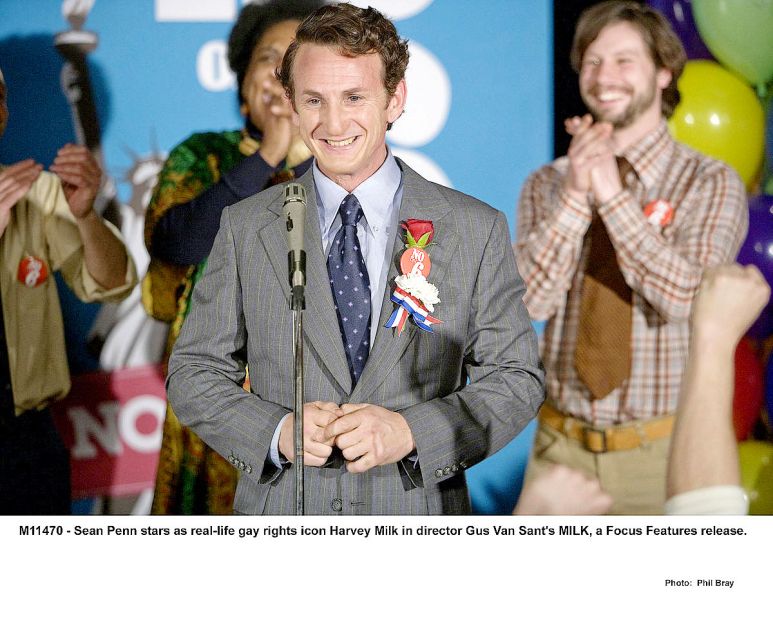 Sean Penn played Harvey Milk, an openly gay politician and the first to be elected to public office in California, in "Milk." For his performance, Penn won the Oscar for best actor.