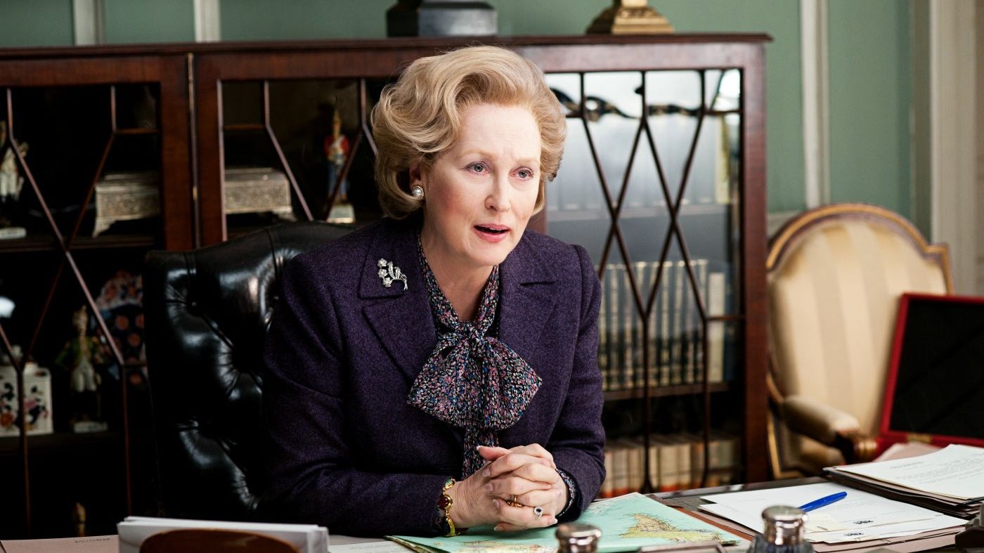 Meryl Streep plays Margaret Thatcher in the movie "The Iron Lady."
