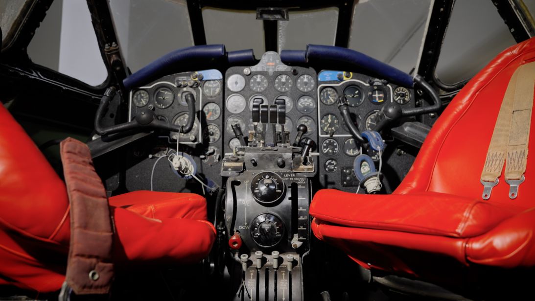The Comet's cockpit has been meticulously recreated by the museum's team.