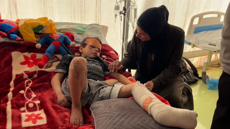 7-year-old trapped in Gaza after Israeli airstrike. Hear what happened to him