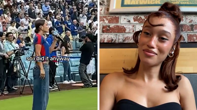 Video: Singer performs National Anthem in Spanish to protest of ICE raids in LA