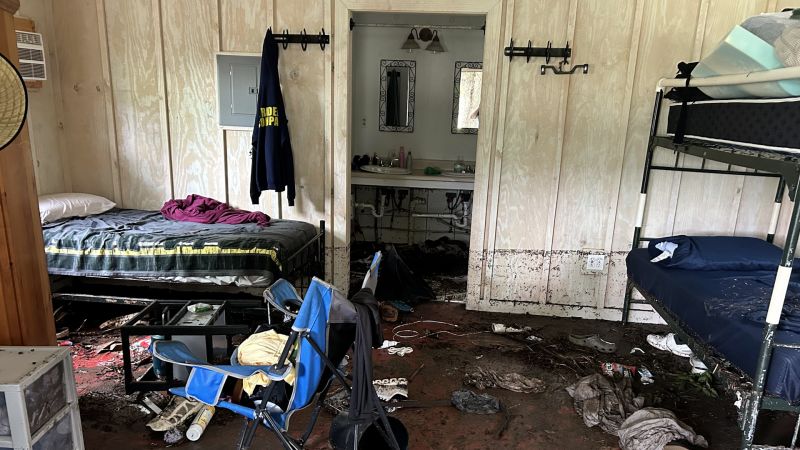 Cabin with people inside swept away by floodwaters in Texas