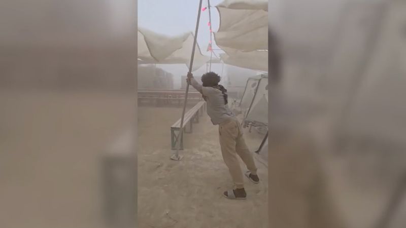 Dust storm tears through Burning Man festival