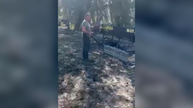 Zelensky releases graphic video of Russian strike