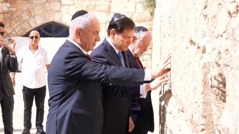 Watch: Rubio visits Jerusalem’s Western Wall