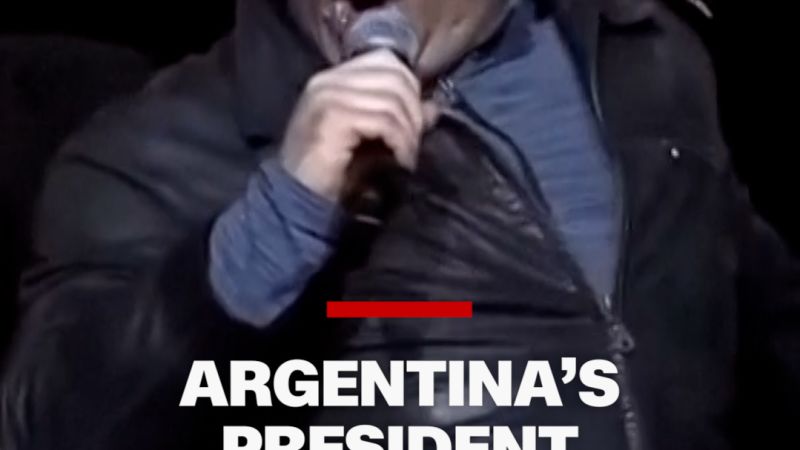 Argentina’s president performs rock song at rally