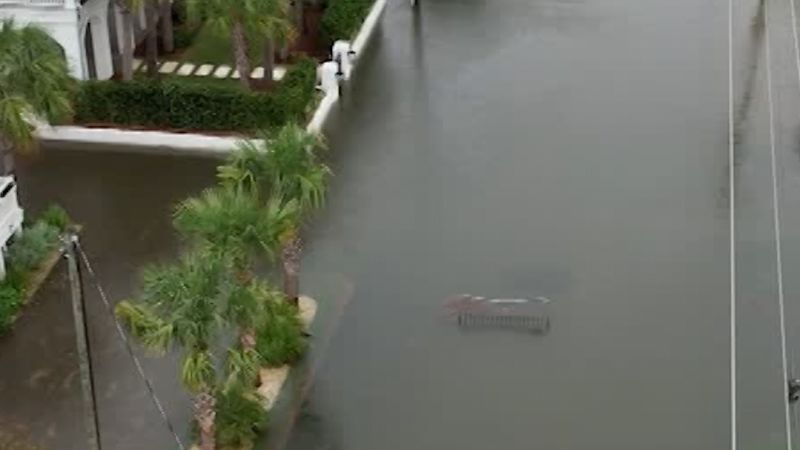 Major storm floods streets in Charleston