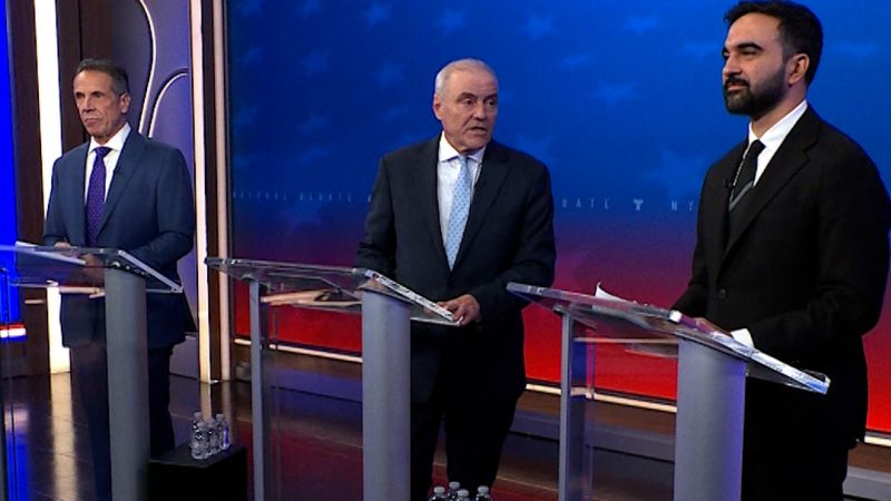 NYC mayoral candidates trade barbs in first general debate