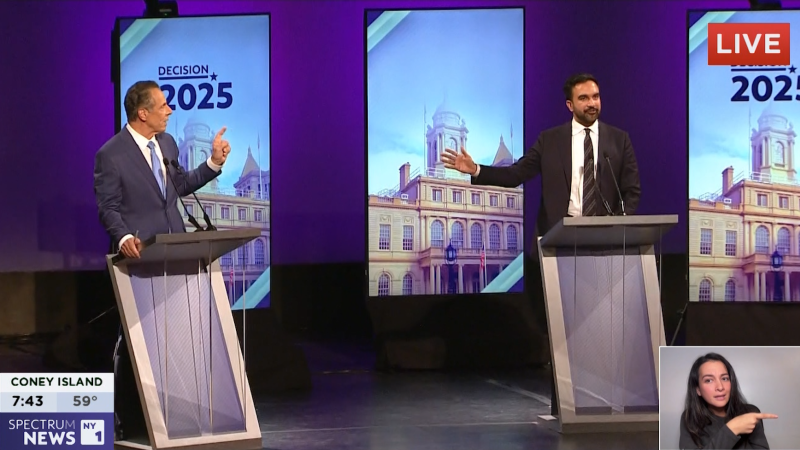 Mamdani, Cuomo clash in NYC mayoral debate