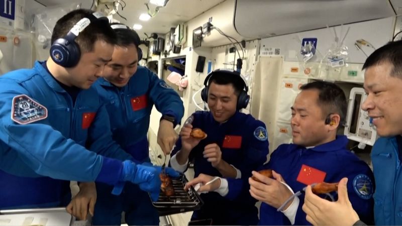 Astronauts have first-ever BBQ in space