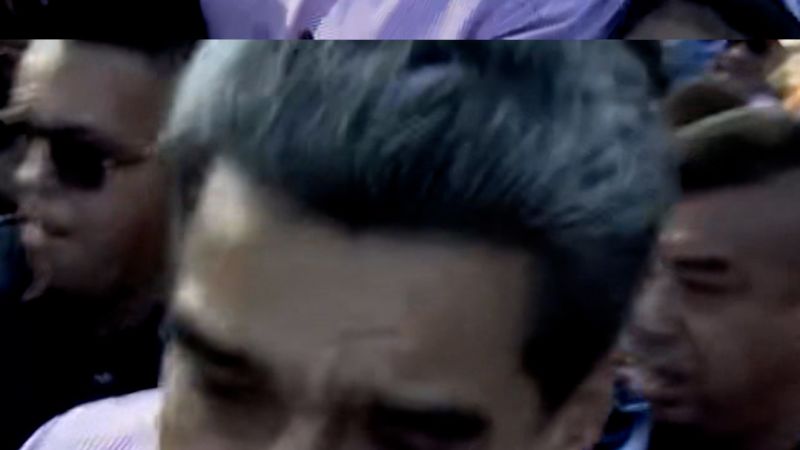 CNN interviews Venezuelan President Maduro during rally