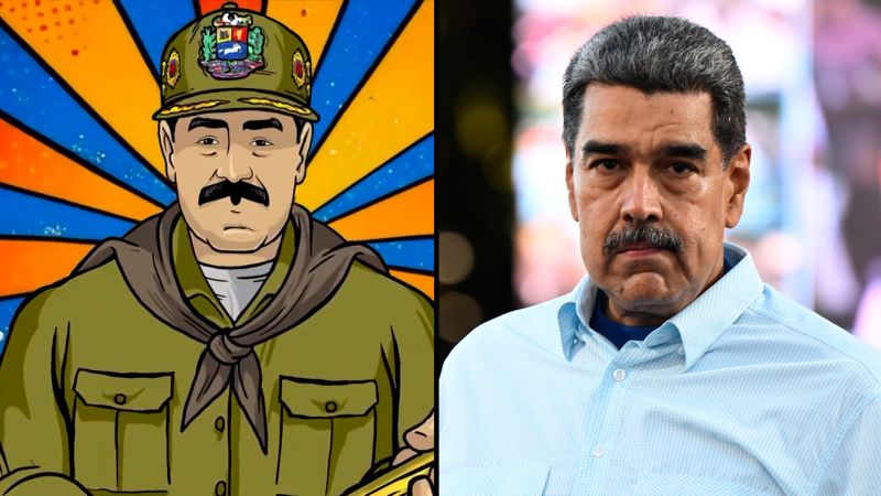 Venezuelan propaganda depicts Maduro as superhero