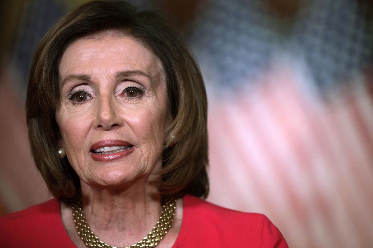 Pelosi delivers a statement at the US Capitol, March 23.