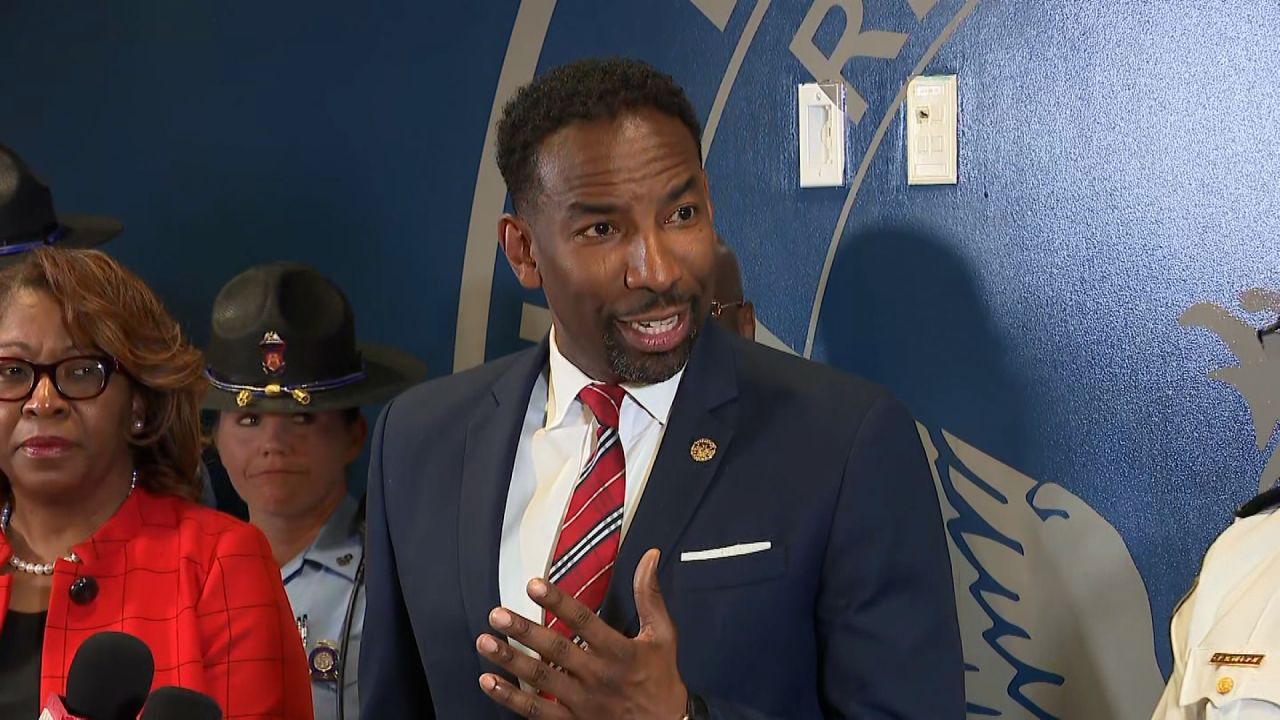 Atlanta Mayor Andre Dickens speaks during a news conference on Wednesday.