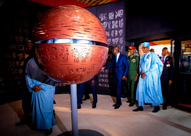 After being inaugurated by then-President Muhammadu Buhari (pictured) in January 2023, the Centre opened to the public in October 2024.