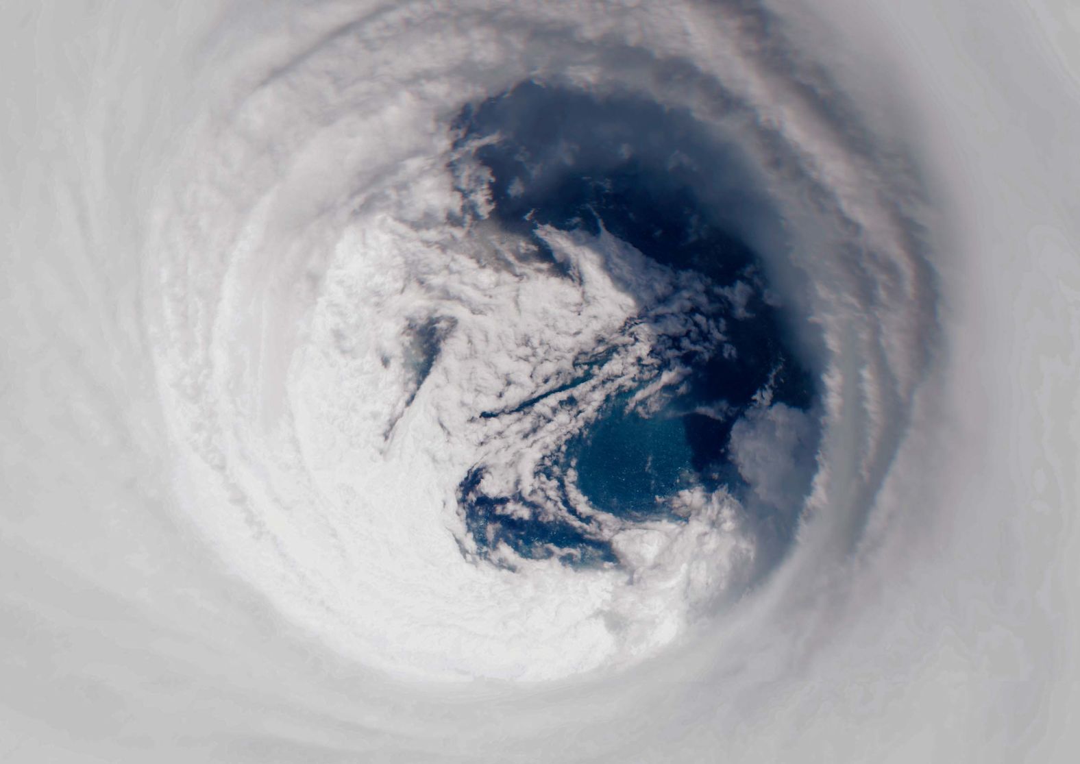Hurricane Melissa is seen in a satellite photo just a few hours before the powerful Category 5 storm made landfall in Jamaica on Tuesday, October 28.