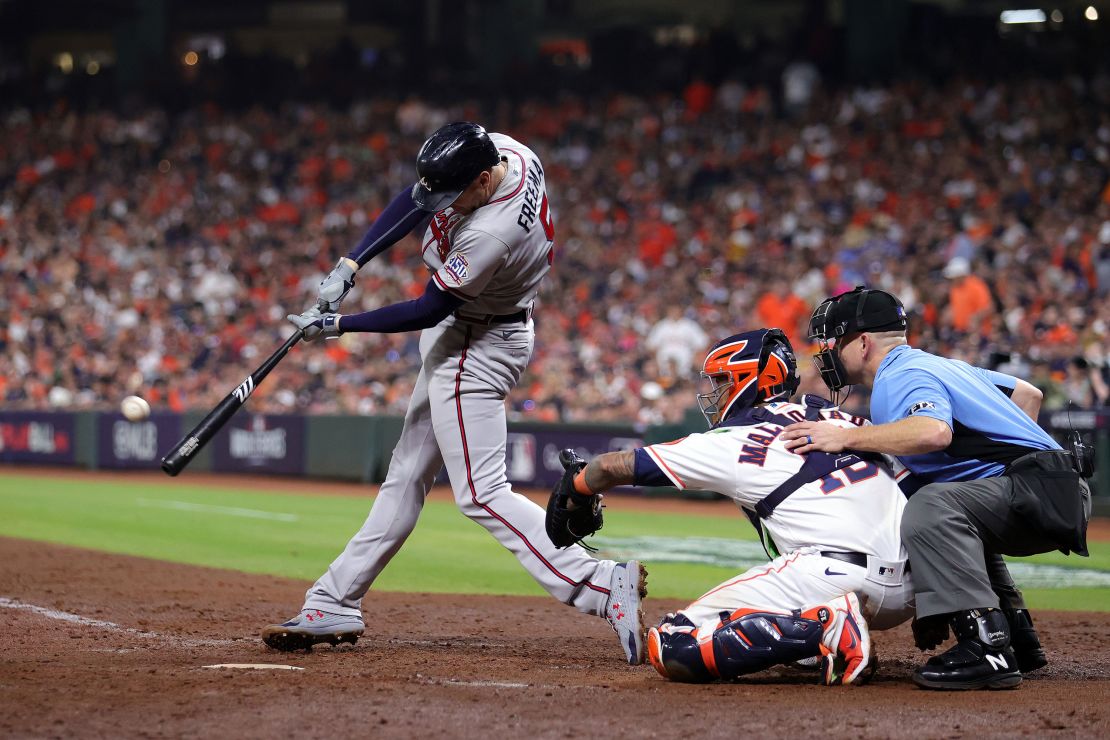 Freeman hit a home run for the Braves in Game 5 and Game 6 of the 2021 World Series.