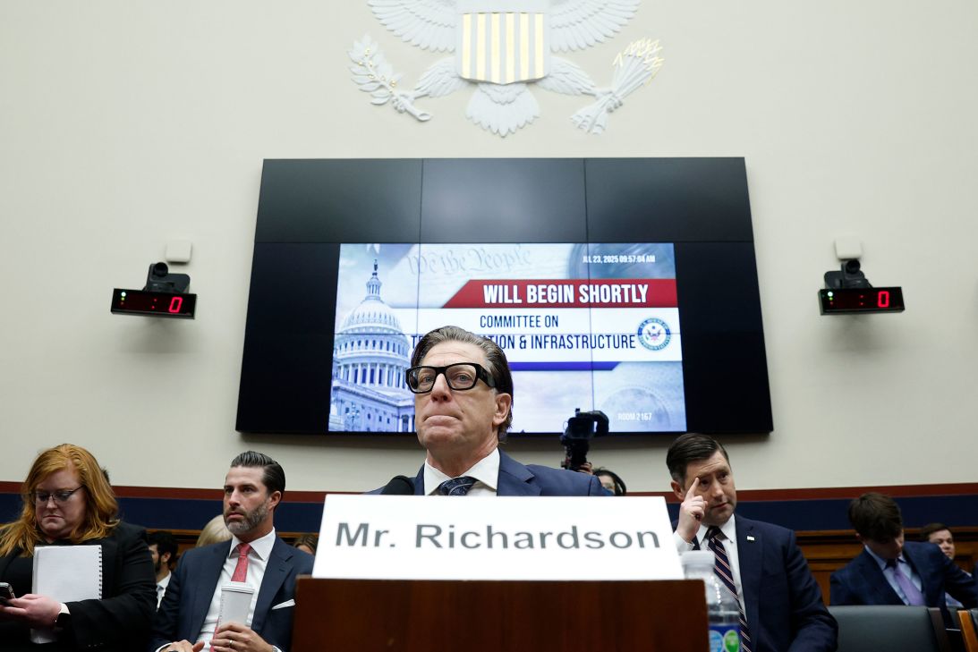 David Richardson testifies during a hearing on improvements to FEMA's disaster response and preparedness, in the Rayburn House Office Building on July 23.