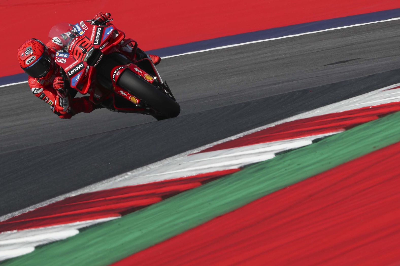 Marc Marquez of Spain competes in the qualifying round for the MotoGP in Spielberg, Austria, on Saturday, August 16.