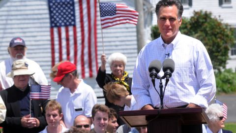Mitt Romney announces in Stratham, New Hampshire, in June that he's running for the GOP nomination.