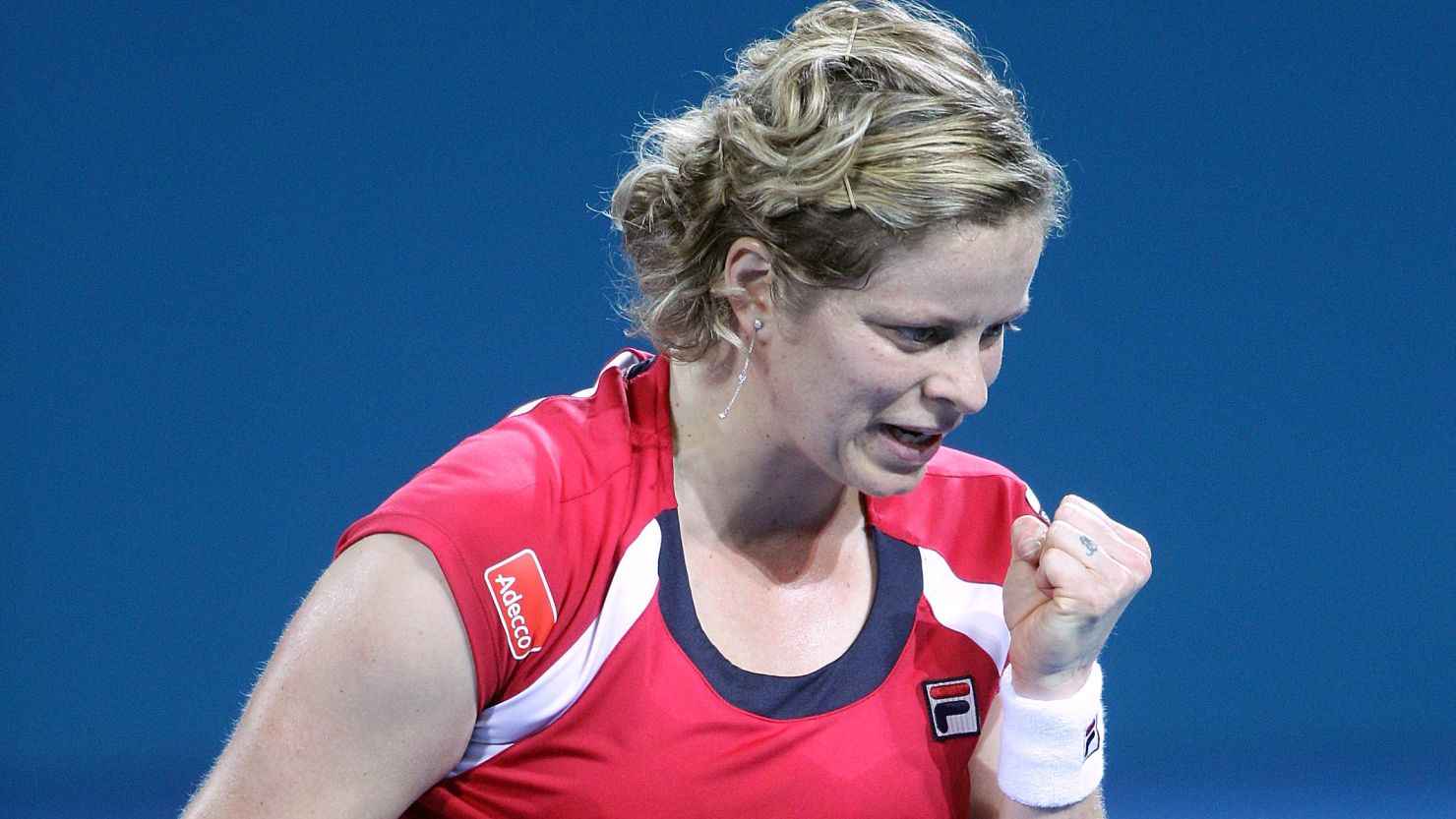 Belgium's Kim Clijsters recorded her fifth career victory over Serbia's Ana Ivanovic in Brisbane on Tuesday.