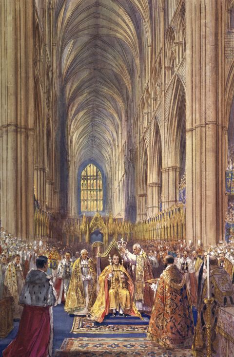 The periodical contains "historical" paintings of the coronation itself, which never took place.