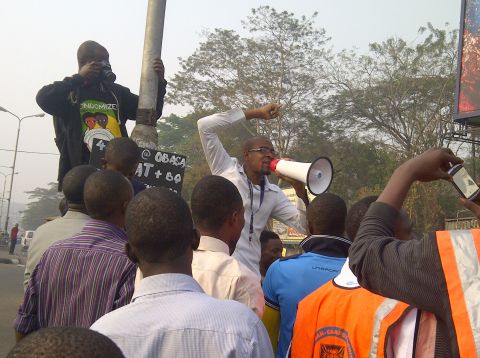 iReporter Boma Taiu took this photo of protests in Ibadan, Nigeria. "The poor are suffering," he said.