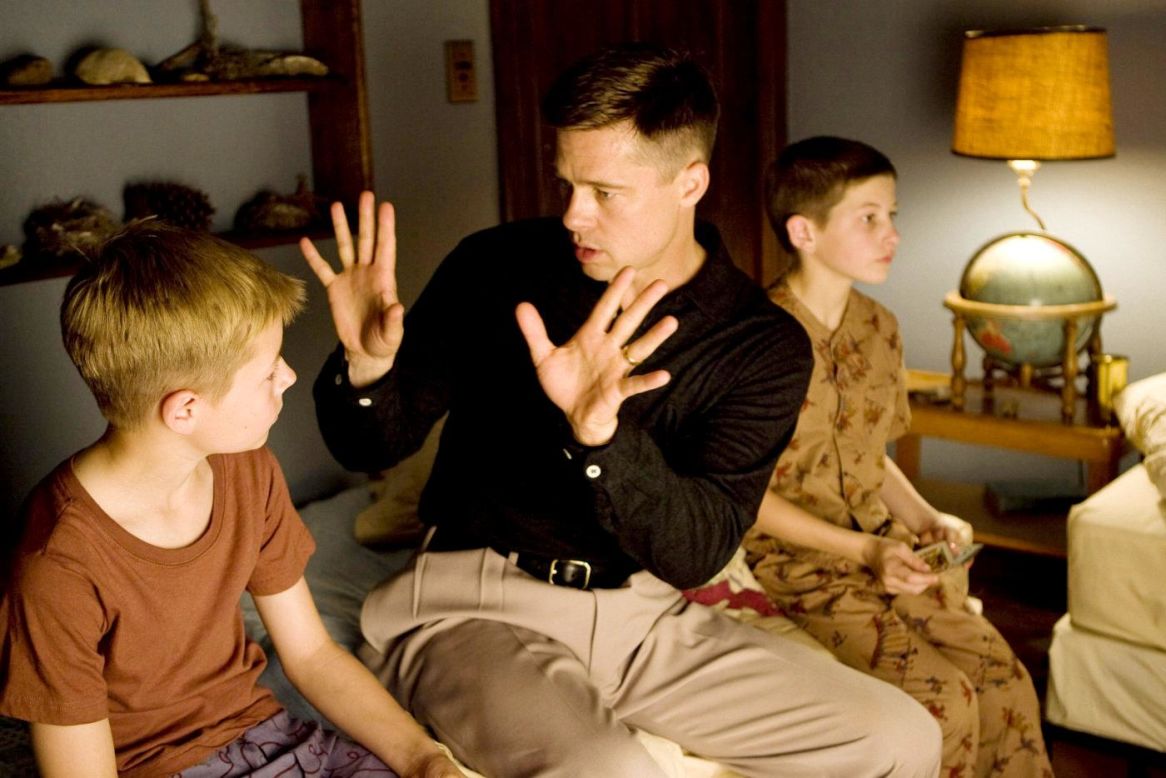 Pitt portrays a strict father, Mr. O'Brien, in the 2011 Terrence Malick film "The Tree of Life."