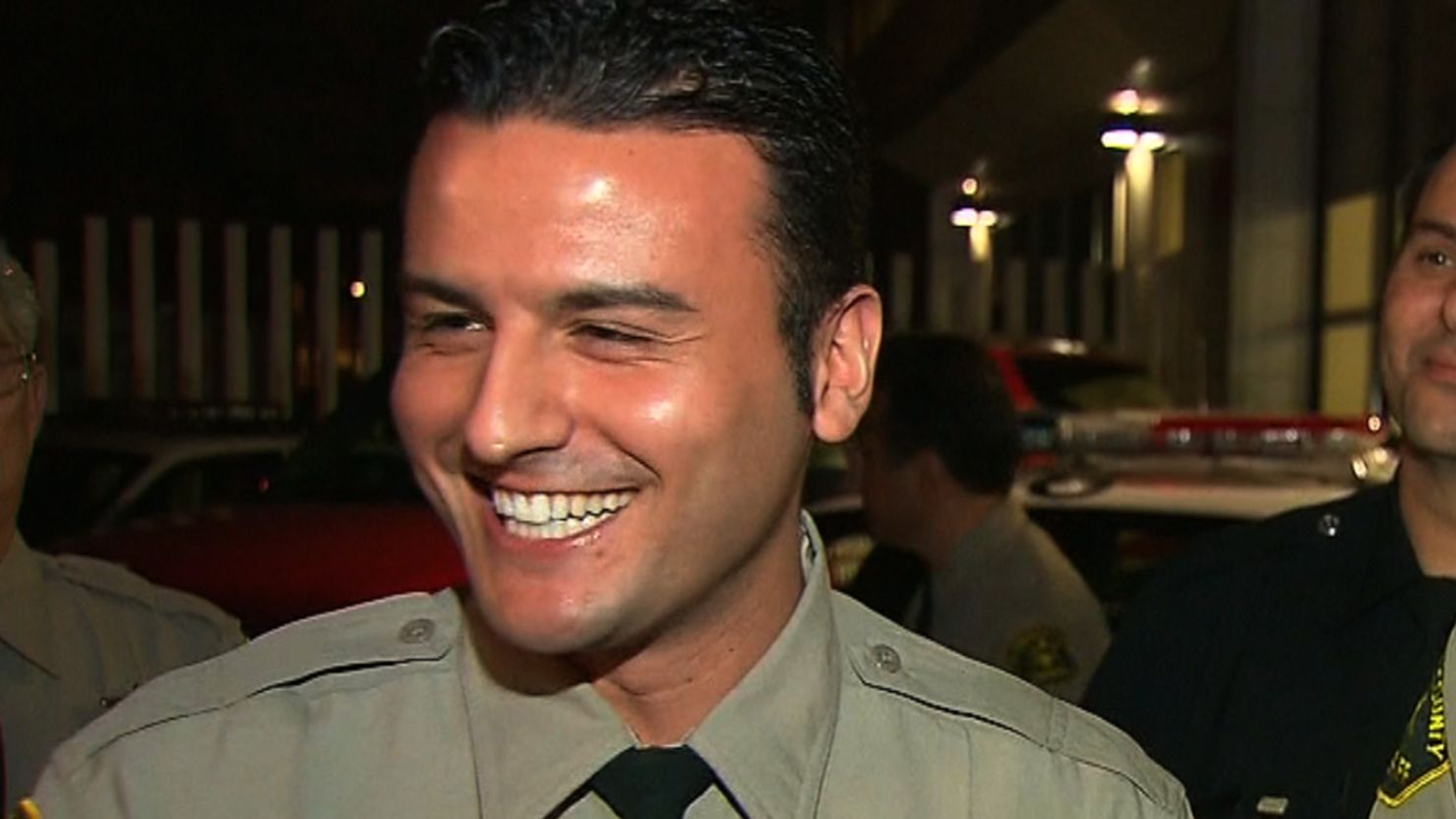 Reserve officer Shervin Lalezary arrested the Los Angeles arson suspect on Monday.