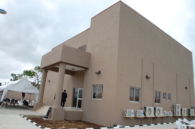 The Main One Cable landing station in  Lagos, Nigeria.