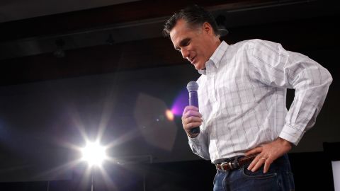 Mitt Romney during a 2012 campaign town hall meeting in New Hampshire.