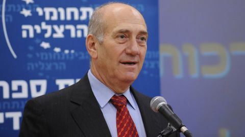 Ehud Olmert became Israel's prime minister in 2006, succeeding  Ariel Sharon who suffered a massive stroke (file photo).