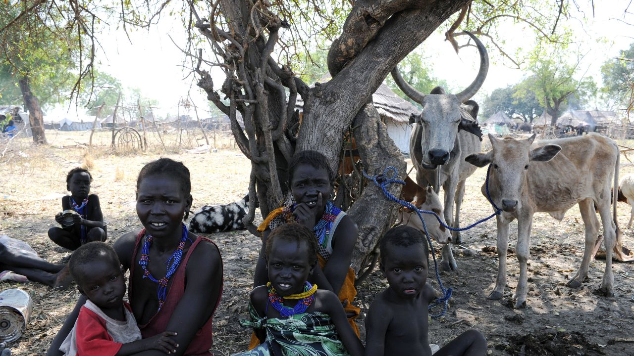 In a U.N. photo, displaced persons rest in Pibor, Jonglei state after fleeing a wave of bloody ethnic violence.