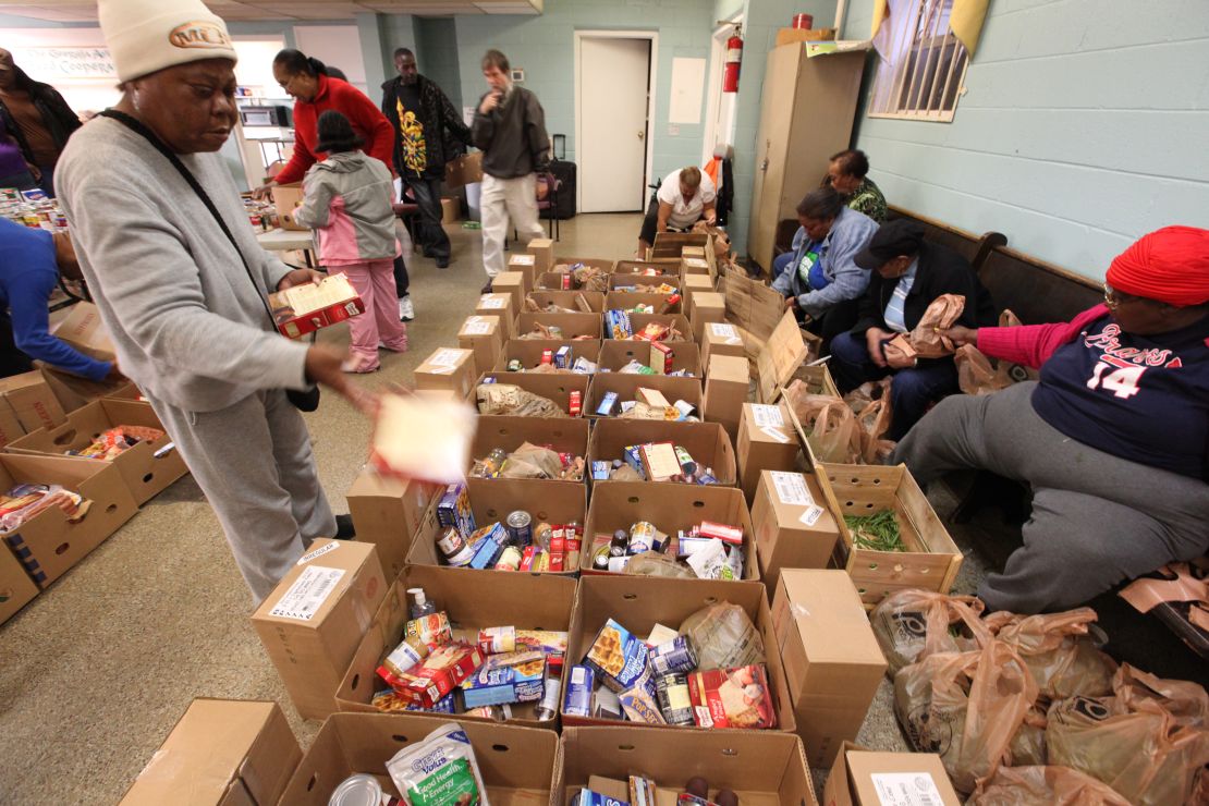 The food co-op that the Bryants frequent provides groceries to those in poverty.