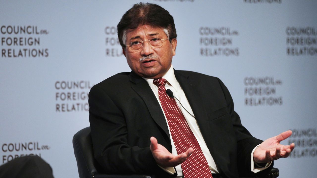 Former Pakistani president Gen. Pervez Musharraf speaks at the Council on Foreign Relations in November in New York City. 