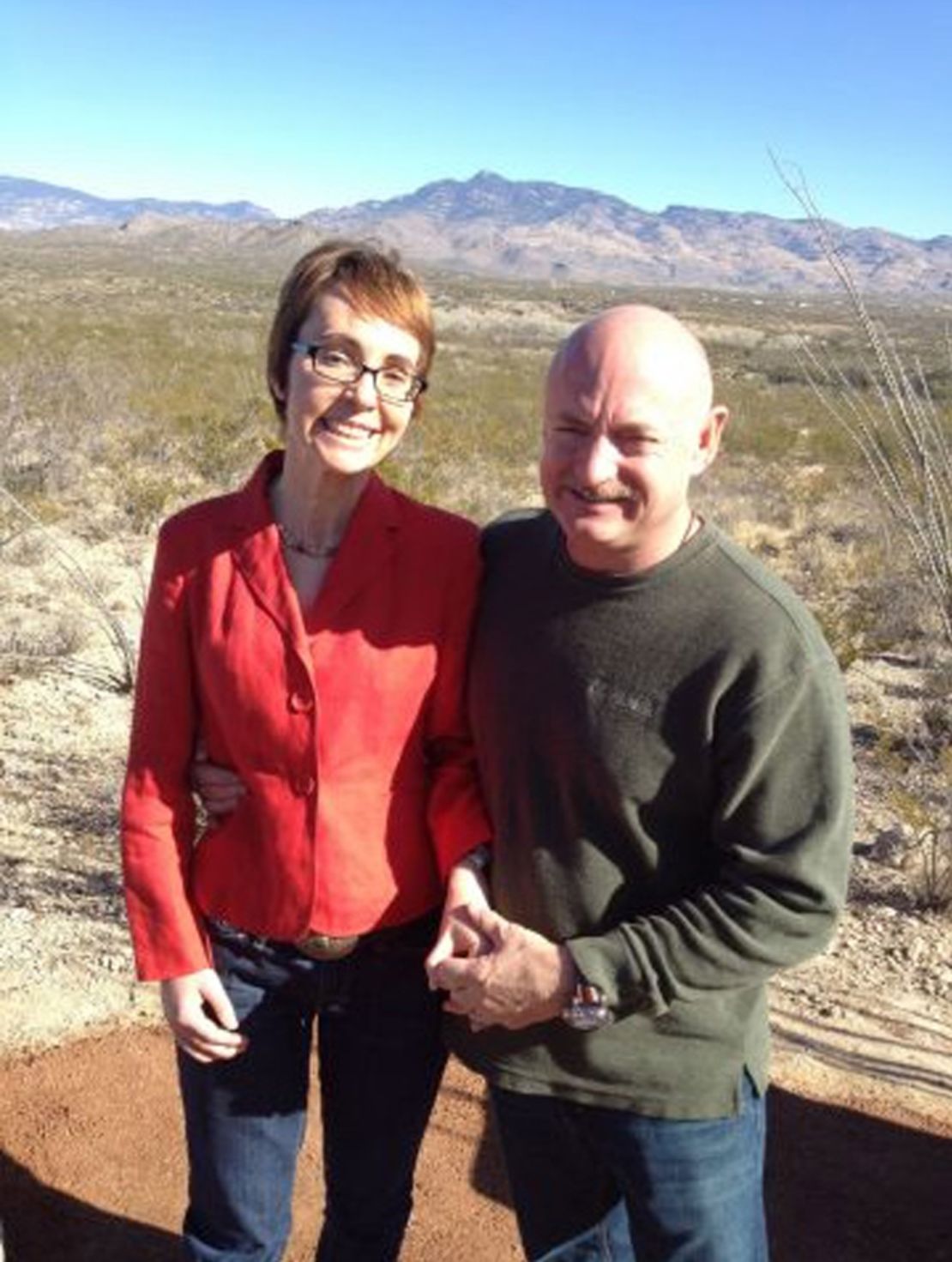 Giffords and Kelly last week in Tucson. The couple met in 2003 and married three years later.