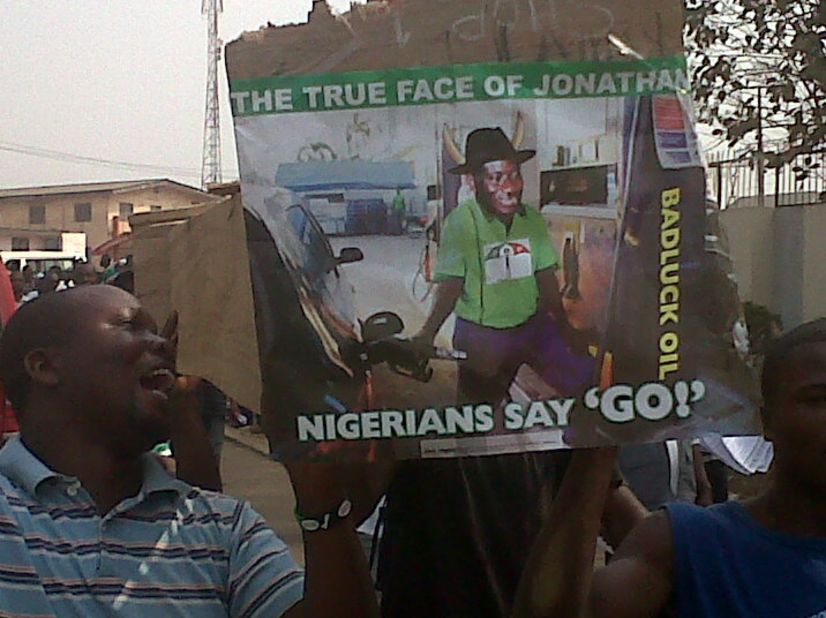 IReporter Patrick Gbenga captured the protest scenes in the Nigerian city of Akure, capital of the Ondo state.