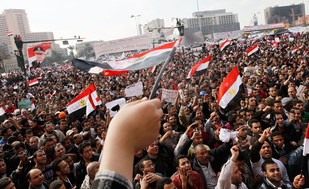 Naga added his voice to the thousands of protesters in Tahrir Square calling for a regime change. "There was a sense of a new spirit that came to Egyptians and they felt we are all equal and we are all fighting for the same rights," he said.