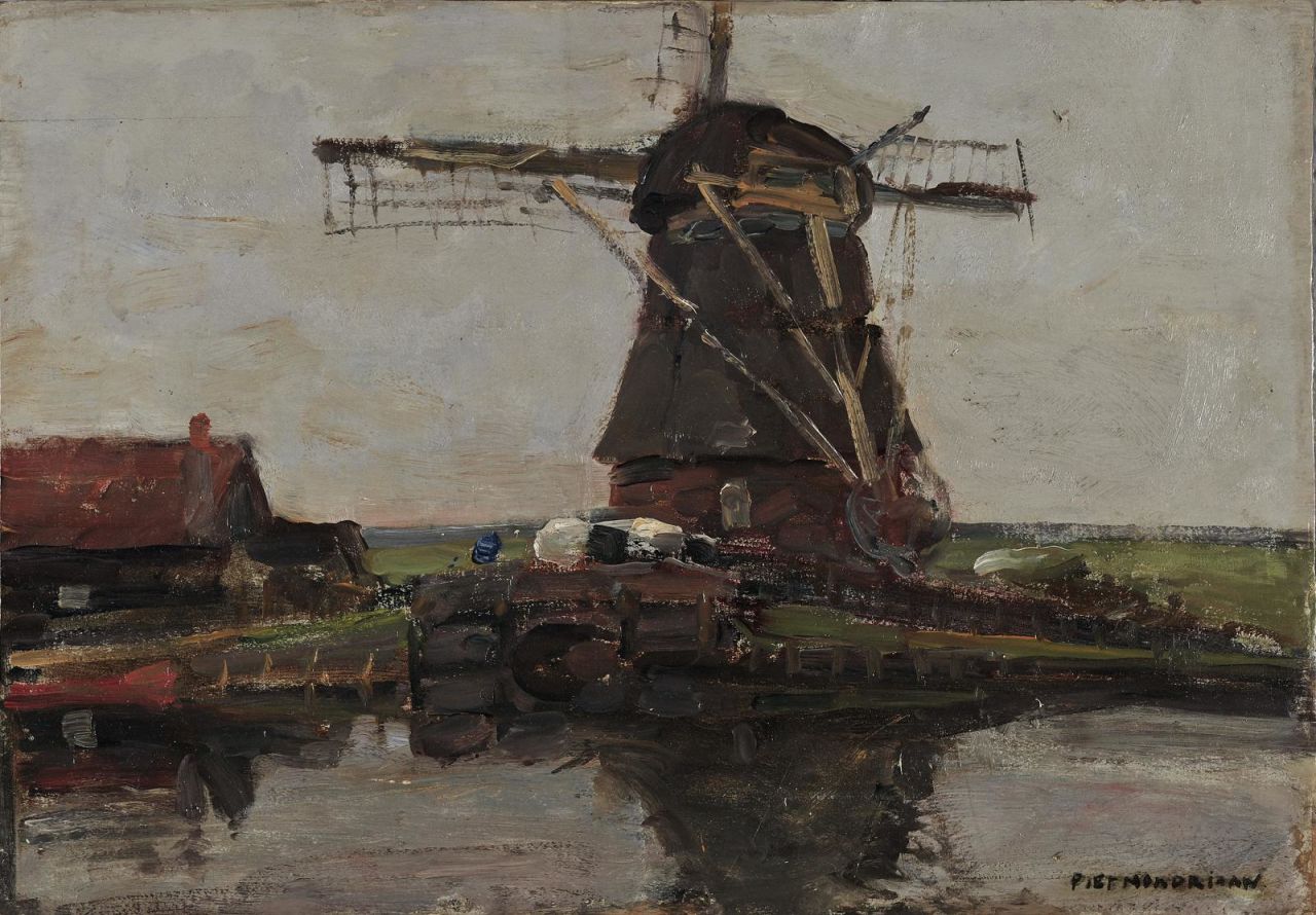 "Landscape with a Mill" (1905), by Dutch artist Piet Mondrian, was also taken in the raid. The thief tried to make off with another Mondrian work, but dropped it while trying to make his escape.