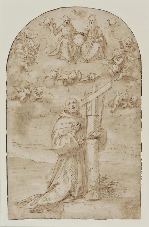 The thief, or thieves, also stole a pen-and-ink sketch, "San Diego de Alcala in ecstasy," by Renaissance artist Guglielmo Caccia, who was known as il Moncalvo.