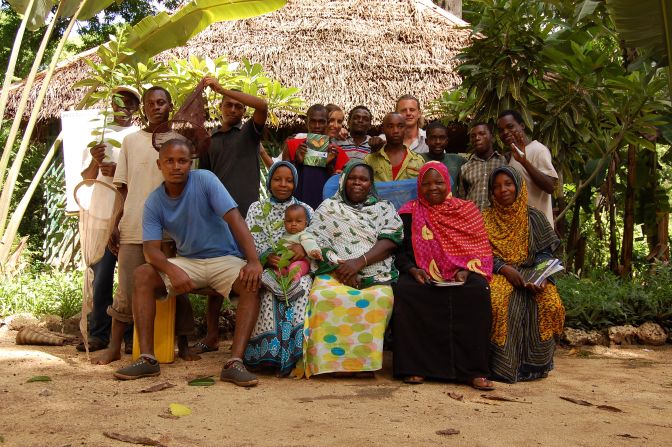 Farmers and staff at the Zanzibar Butterfly Centre, near Jozani-Chawka Bay National Park on Unguja Island.