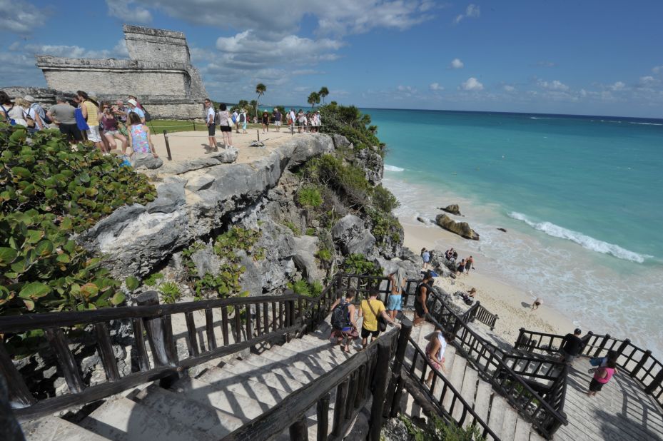 Today it is one of Mexico's most picturesque Maya sites, overlooking the blue-green waters of the Caribbean sea. 