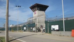 Photo reviewed by US military officials shows Camp VI entrance in Guantanamo where 70 prisonners are detained on Guantanamo October 23, 2010. Trial proceedings were set to resume October 25, 2010 for Canadian inmate Omar Khadr, the last Westerner at the US prison at Guantanamo, amid a flurry of activity that could lead to a plea agreement. The trial for 24-year-old Canadian, appearing before the revamped military tribunal set up by US President Barack Obama, resumes after a suspension in August when military defense lawyer Jon Jackson collapsed. The proceedings at the detention center on the US naval base located in Cuba were resuming even though another defense lawyer said talks on a plea deal were ongoing. AFP PHOTO / Virginie MONTET (Photo credit should read Virginie Montet/AFP/Getty Images)
