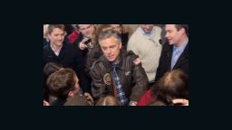 Jon Huntsman greets supporters as he campaigns in New Hampshire