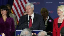 Gingrich speaks in Manchester, NH after primary vote