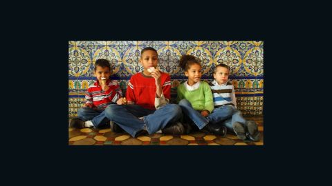 From left to right is Jacob, 6, John, 11, Claire, 8, and Joshua, 6.