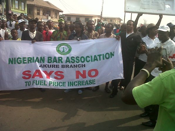 A group representing the Nigerian Bar Association expressing their discontent 