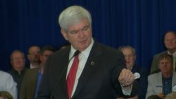 Gingrich targets Obama and says little about Mitt Romney on Wednesday.