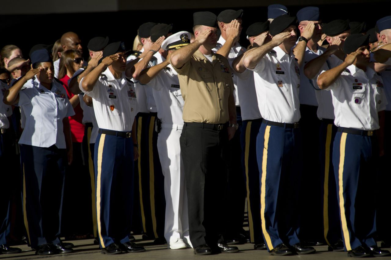 In Hawaii - JPAC's home -- military personnel salute the unidentified remains of a fallen American service member returning to U.S. soil. Arrival ceremonies are held to honor the sacrifices made by the individuals whose remains were recovered during JPAC recovery missions.